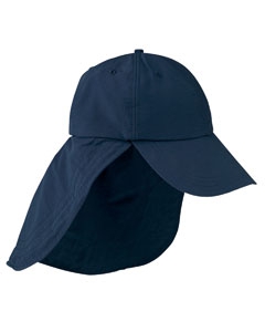Adams EOM101 6-Panel UV Low-Profile Cap with Elongated Bill and Neck Cape