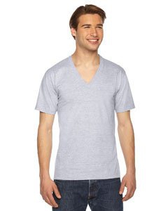 American Apparel 2456 Unisex Fine Jersey Short-Sleeve V-Neck