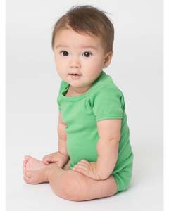 American Apparel 4001 Baby Rib Short-Sleeve One-Piece - GRASS