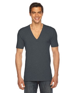 American Apparel 6456 Unisex Sheer Jersey Short-Sleeve Deep V-Neck