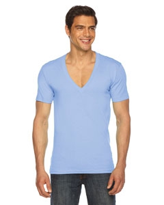 American Apparel 6456 Unisex Sheer Jersey Short-Sleeve Deep V-Neck