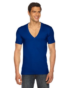 American Apparel 6456 Unisex Sheer Jersey Short-Sleeve Deep V-Neck