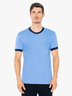 American Apparel BB410W UNISEX Poly-Cotton Short-Sleeve Ringer T-Shirt