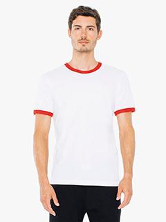 American Apparel BB410W UNISEX Poly-Cotton Short-Sleeve Ringer T-Shirt