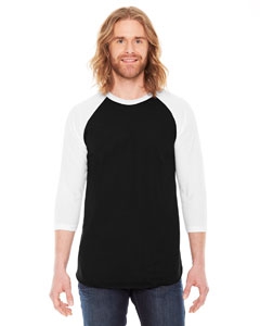 American Apparel BB453 Unisex Poly-Cotton Baseball Raglan Tee