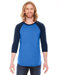 American Apparel BB453 Unisex Poly-Cotton Baseball Raglan Tee