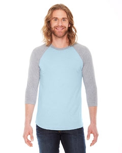 American Apparel BB453 Unisex Poly-Cotton Baseball Raglan Tee