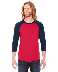 American Apparel BB453 Unisex Poly-Cotton Baseball Raglan Tee