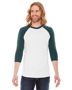 American Apparel BB453 Unisex Poly-Cotton Baseball Raglan Tee