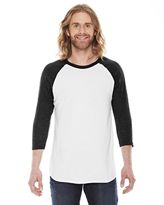 American Apparel BB453 Unisex Poly-Cotton Baseball Raglan Tee