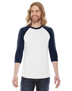 American Apparel BB453 Unisex Poly-Cotton Baseball Raglan Tee