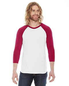 American Apparel BB453 Unisex Poly-Cotton Baseball Raglan Tee