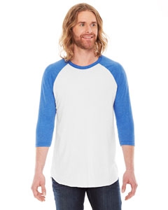 American Apparel BB453 Unisex Poly-Cotton Baseball Raglan Tee