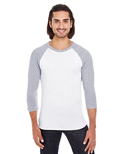 American Apparel BB453 Unisex Poly-Cotton Baseball Raglan Tee