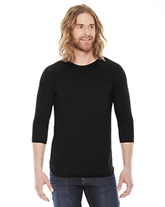 American Apparel BB453W Unisex Poly-Cotton 3/4-Sleeve Raglan T-Shirt