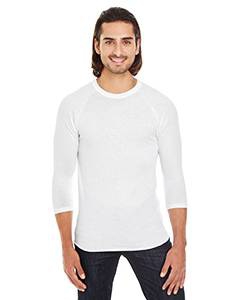 American Apparel BB453W Unisex Poly-Cotton 3/4-Sleeve Raglan T-Shirt