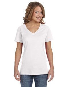 Anvil 392A Ladies&#39; Ringspun Featherweight V-Neck T-Shirt