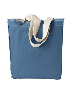 Authentic Pigment 1906 14 oz. Direct-Dyed Raw-Edge Tote
