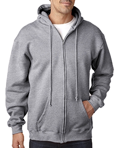 Bayside BA900 Adult Full Zip Hooded Sweatshirt