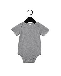 Bella + Canvas 100B Infant Jersey Short-Sleeve One-Piece - ATHLETIC HEATHER