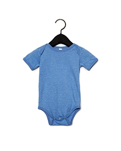 Bella + Canvas 100B Infant Jersey Short-Sleeve One-Piece - HTHR COLUM BLUE