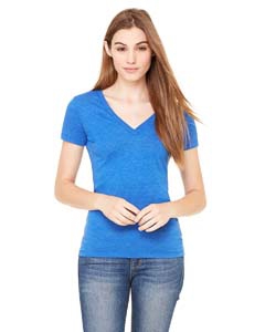 Bella + Canvas 8435 Ladies&#39; Triblend Short-Sleeve Deep V-Neck T-Shirt