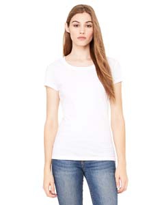 Bella + Canvas 8701 Ladies&#39; Sheer Mini Rib Short-Sleeve T-Shirt