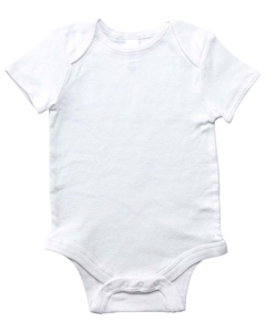 Bella + Canvas B100 Infants&#39;Short-Sleeve Baby Rib One-Piece - WHITE