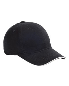 Big Accessories BX004 6-Panel Twill Sandwich Baseball Cap