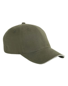 Big Accessories BX004 6-Panel Twill Sandwich Baseball Cap