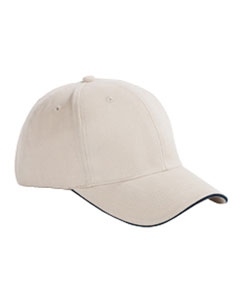 Big Accessories BX004 6-Panel Twill Sandwich Baseball Cap