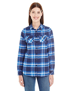 Burnside B5210 Ladies&#39; Plaid Boyfriend Flannel Shirt