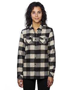 Burnside B5210 Ladies&#39; Plaid Boyfriend Flannel Shirt