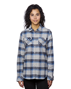 Burnside B5210 Ladies&#39; Plaid Boyfriend Flannel Shirt