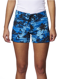 Burnside B5371 Ladies&#39; Dobby Stretch Board Short