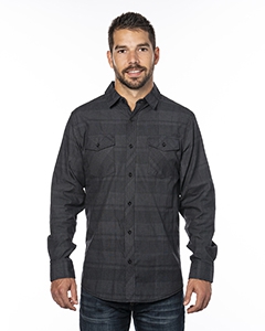 Burnside B8202 Men&#39;s Long-Sleeve Plaid Pattern Woven Shirt