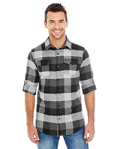 Burnside B8210 Men&#39;s Plaid Flannel Shirt