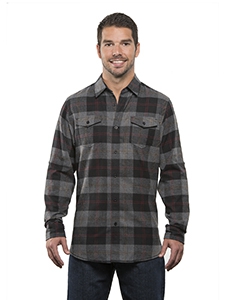 Burnside B8210 Men&#39;s Plaid Flannel Shirt