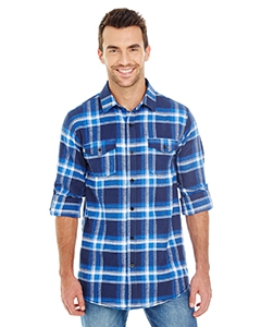 Burnside B8210 Men&#39;s Plaid Flannel Shirt