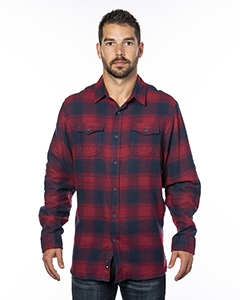 Burnside B8210 Men&#39;s Plaid Flannel Shirt