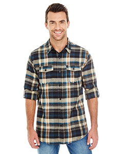 Burnside B8210 Men&#39;s Plaid Flannel Shirt