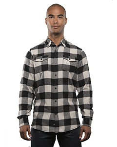 Burnside B8210 Men&#39;s Plaid Flannel Shirt