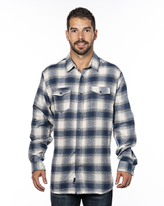 Burnside B8210 Men&#39;s Plaid Flannel Shirt