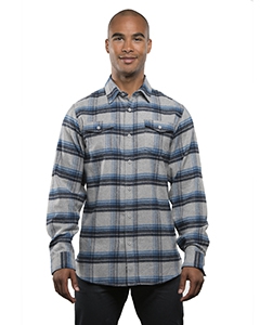 Burnside B8210 Men&#39;s Plaid Flannel Shirt