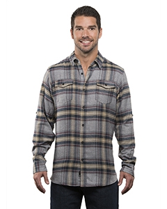 Burnside B8210 Men&#39;s Plaid Flannel Shirt