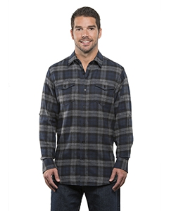 Burnside B8210 Men&#39;s Plaid Flannel Shirt