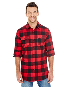 Burnside B8210 Men&#39;s Plaid Flannel Shirt