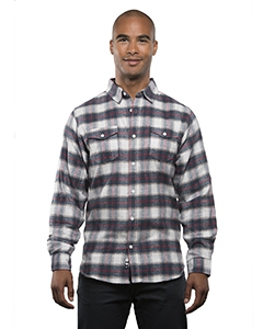 Burnside B8210 Men&#39;s Plaid Flannel Shirt