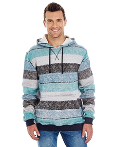 Burnside B8603 Men&#39;s Printed Stripe Marl Pullover