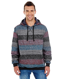 Burnside B8603 Men&#39;s Printed Stripe Marl Pullover